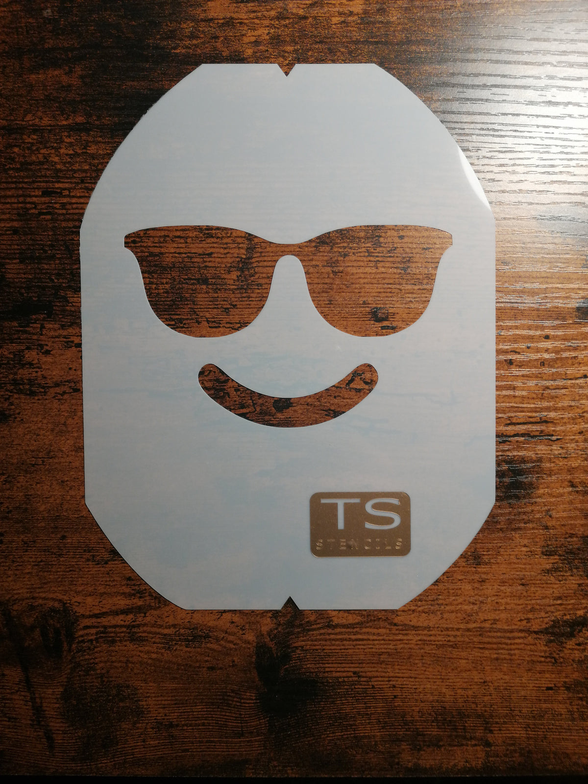 Cool Emoji Badminton Stencil