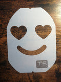 Heart Emoji Badminton Stencil
