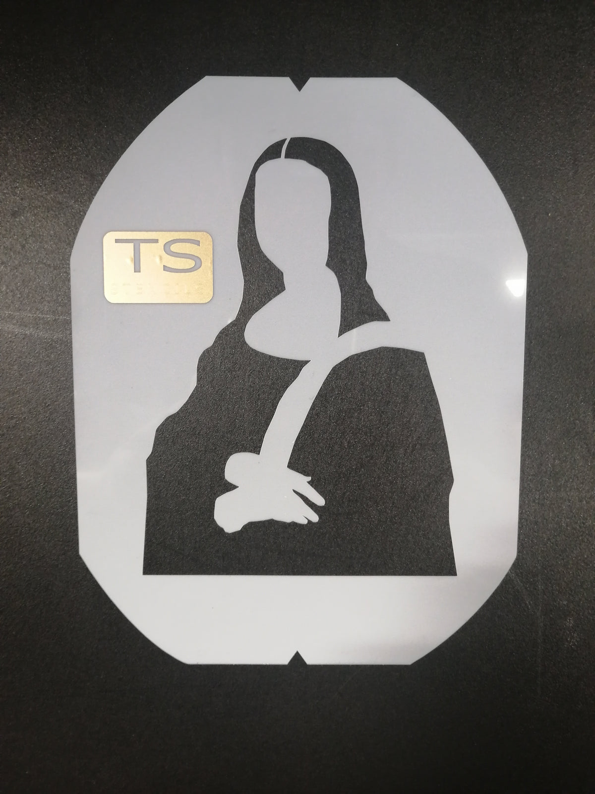 The Mona Lisa, badminton Stencil