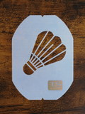 Shuttle Badminton Stencil