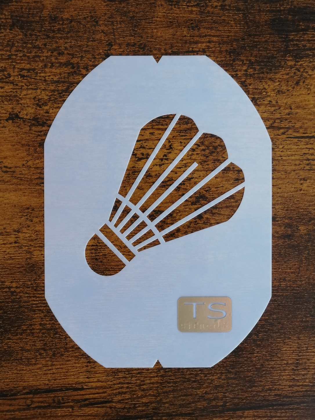 Shuttle Badminton Stencil